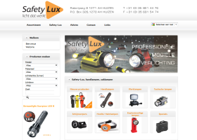 Safety Lux Negeso W/CMS a website with a customized B2B product catalog Safety Lux heeft een Negeso W/CMS website met een op maat gemaakte B2B productcatalogus